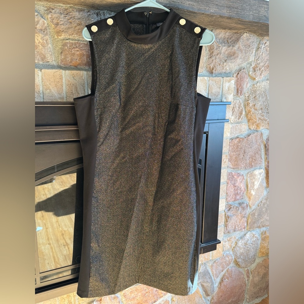NWT: Tommy Black and Gold Dress